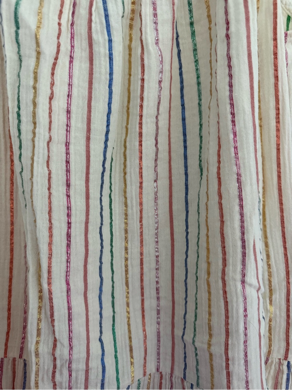 GAP Cream Mini Dress with Multi-Colored Stripes - Picture 2 of 3